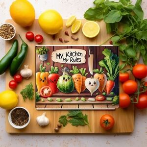 - My Kitchen My Rules Cutting Board